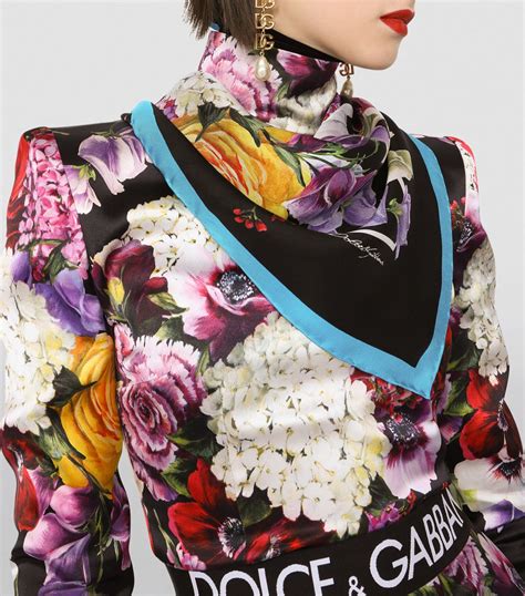 dolce gabbana floral silk scarf|dolce gabbana cashmere scarf.